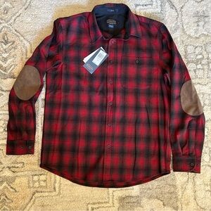 NWT Pendleton Trail Wool Plaid Button Down Shirt -Size Medium